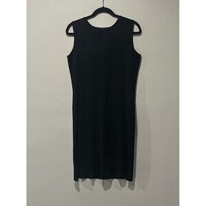 Ming‎ Wang Dress Women’s Medium Black Knit Sleeveless Sheath Minimalist Classic